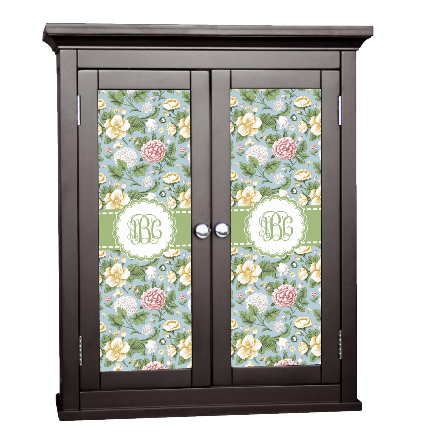 Vintage Floral Cabinet Decal - Large (Personalized ...