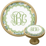 Vintage Floral Cabinet Knob - Gold (Personalized)