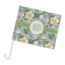 Vintage Floral Car Flag - Large (Personalized)