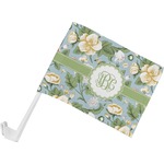 Vintage Floral Car Flag - Small w/ Monogram