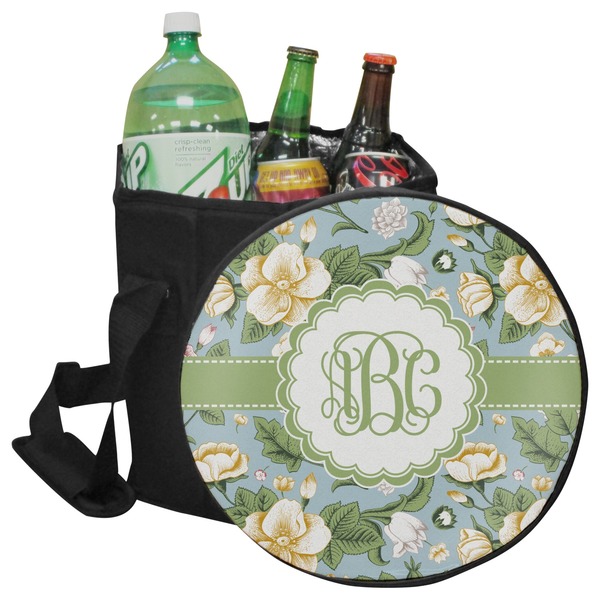 Custom Vintage Floral Collapsible Cooler & Seat (Personalized)