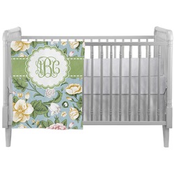 Vintage Floral Crib Comforter / Quilt (Personalized)