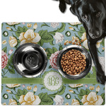 Vintage Floral Dog Food Mat - Large w/ Monogram