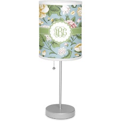 Vintage Floral 7" Drum Lamp with Shade Polyester (Personalized)