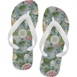 Vintage Floral Flip Flops - Small (Personalized)