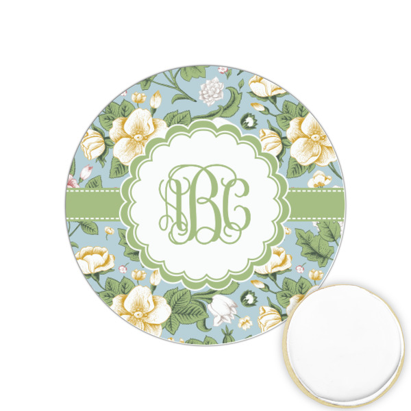 Custom Vintage Floral Printed Cookie Topper - 1.25" (Personalized)