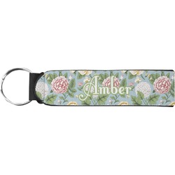 Vintage Floral Neoprene Keychain Fob (Personalized)