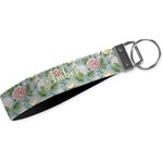 Vintage Floral Webbing Keychain Fob - Large (Personalized)