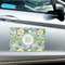 Vintage Floral Large Rectangle Car Magnets- In Context