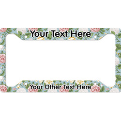 Vintage Floral License Plate Frame - Style A (Personalized)