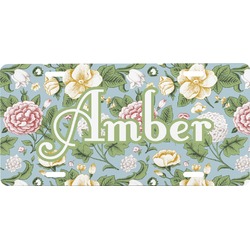 Vintage Floral Front License Plate (Personalized)
