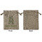 Vintage Floral Medium Burlap Gift Bag - Front Approval