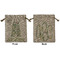 Vintage Floral Medium Burlap Gift Bag - Front and Back