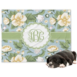 Vintage Floral Dog Blanket - Large (Personalized)