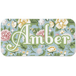 Vintage Floral Mini/Bicycle License Plate (2 Holes) (Personalized)