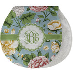 Vintage Floral Burp Pad - Velour w/ Monogram