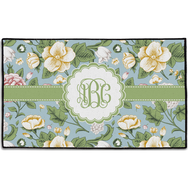 Custom Vintage Floral Door Mat - 60"x36" (Personalized)