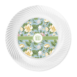 Vintage Floral Plastic Party Dinner Plates - 10" (Personalized)