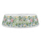 Vintage Floral Plastic Pet Bowls - Large - FRONT