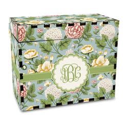 Vintage Floral Wood Recipe Box - Full Color Print (Personalized)