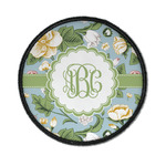 Vintage Floral Iron On Round Patch w/ Monogram