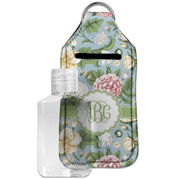 Custom Vintage Floral Hand Sanitizer & Keychain Holder - Large (Personalized)