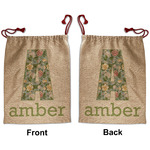 Vintage Floral Santa Sack - Front & Back (Personalized)