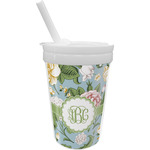 Vintage Floral Sippy Cup with Straw (Personalized)