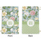 Vintage Floral Small Laundry Bag - Front & Back View