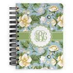 Vintage Floral Spiral Notebook - 5x7 w/ Monogram