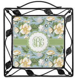 Vintage Floral Square Trivet (Personalized)