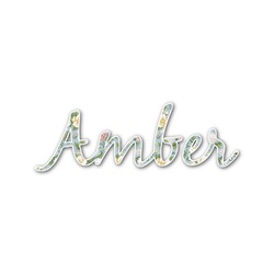 Vintage Floral Name/Text Decal - Medium (Personalized)