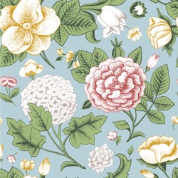 Vintage Floral Wallpaper & Surface Covering (Peel & Stick 24"x 24" Sample)
