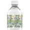 Vintage Floral Water Bottle Label - Back View