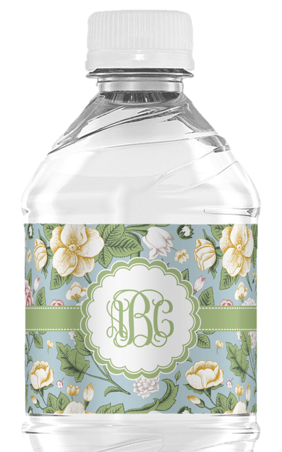 Personalized Floral Design Water Bottle