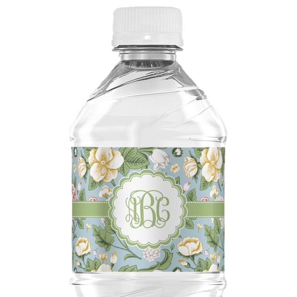 Custom Vintage Floral Water Bottle Labels - Custom Sized (Personalized)