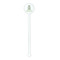 Vintage Floral White Plastic 5.5" Stir Stick - Round - Single Stick