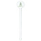 Vintage Floral White Plastic 7" Stir Stick - Round - Single Stick