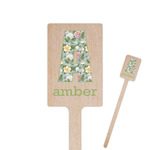 Vintage Floral 6.25" Rectangle Wooden Stir Sticks - Single Sided (Personalized)