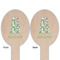 Vintage Floral Wooden Food Pick - Oval - Double Sided - Front & Back