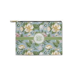 Vintage Floral Zipper Pouch - Small - 8.5"x6" (Personalized)