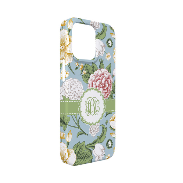 Custom Vintage Floral iPhone Case - Plastic - iPhone 13 Mini (Personalized)