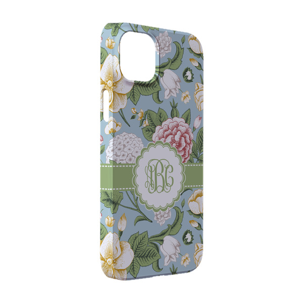 Custom Vintage Floral iPhone Case - Plastic - iPhone 14 (Personalized)