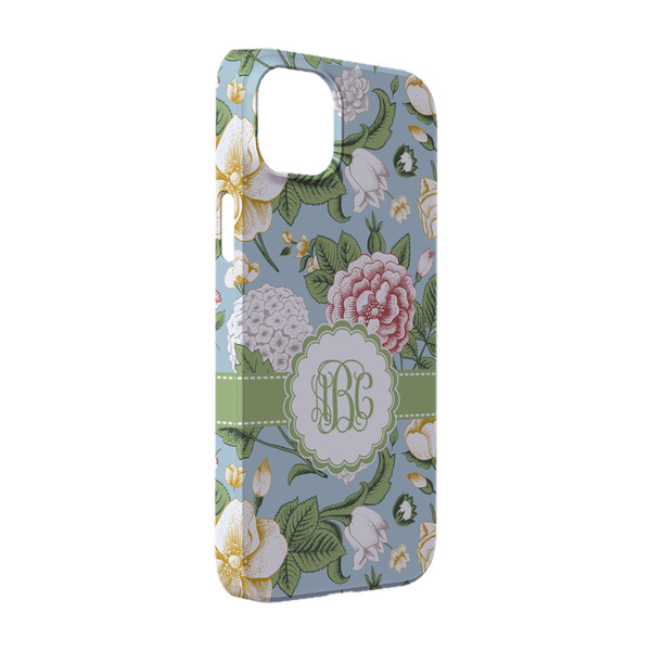 Custom Vintage Floral iPhone Case - Plastic - iPhone 14 Pro (Personalized)