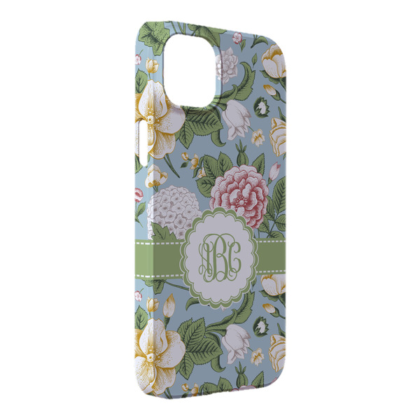 Custom Vintage Floral iPhone Case - Plastic - iPhone 14 Pro Max (Personalized)