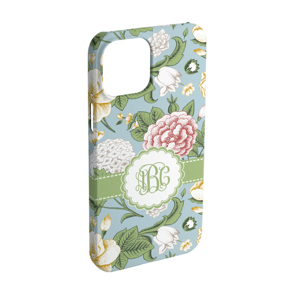 Custom Vintage Floral iPhone Case - Plastic - iPhone 15 (Personalized)