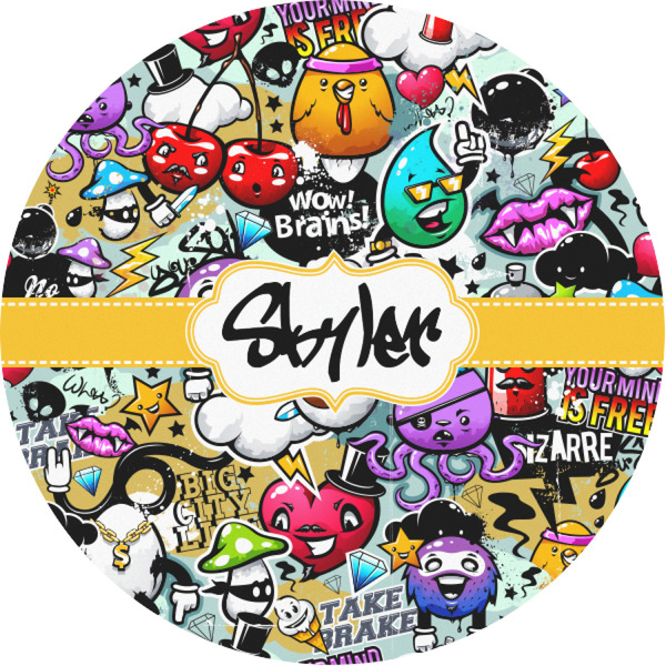 Custom Graffiti Multipurpose Round Labels - 1" (Personalized)