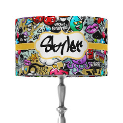 Graffiti 12" Drum Lamp Shade - Fabric (Personalized)