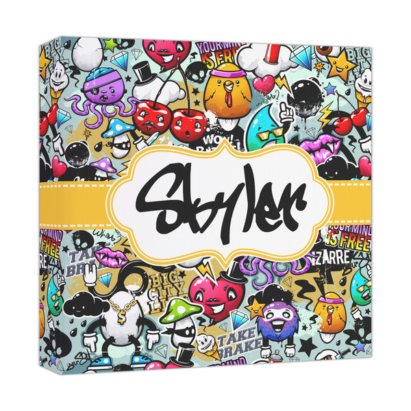 Custom Graffiti Canvas Print - 12x12 (Personalized)