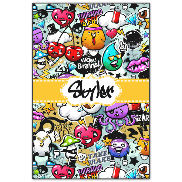 Custom Graffiti Wood Print - 20x30 (Personalized)